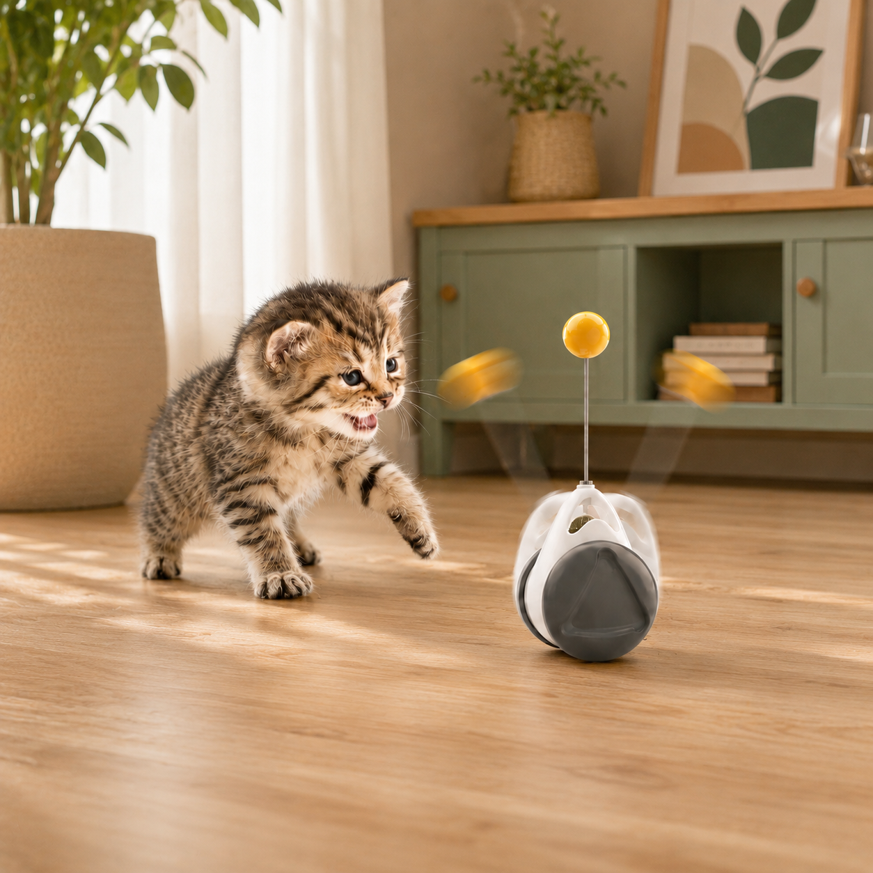 Jouet oscillant avec balle interactive