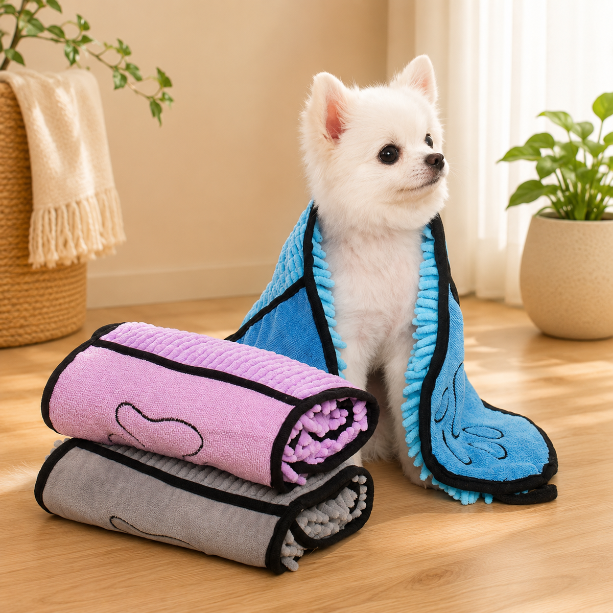 Serviette absorbante à séchage rapide