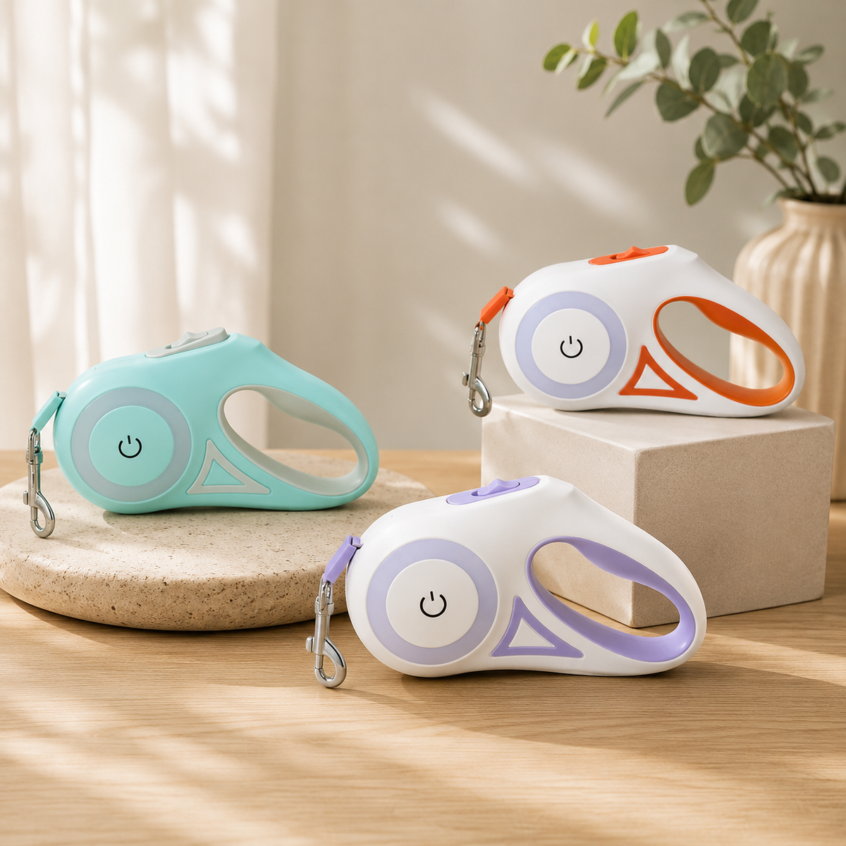 Laisse rétractable lumineuse pour chiens