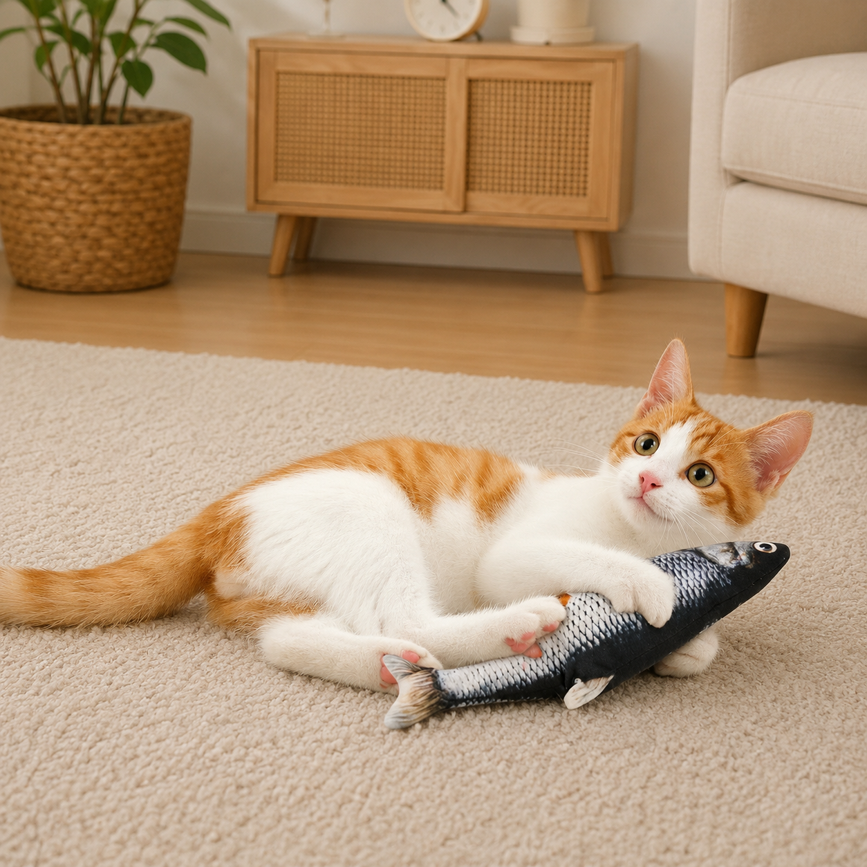 Poisson interactif rechargeable pour chats