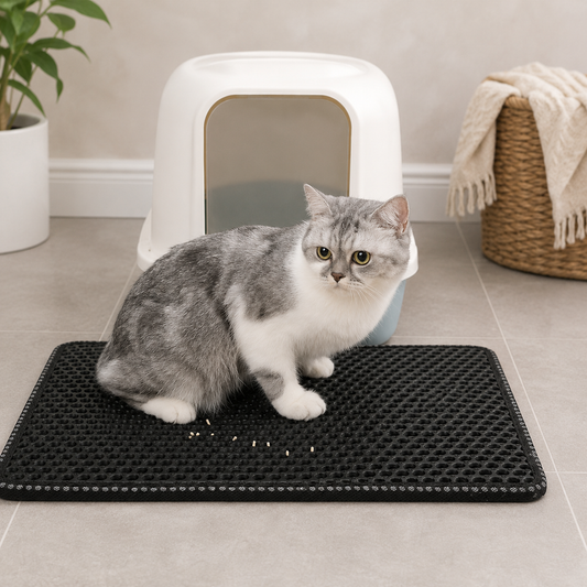 Tapis attrape-litière double couche