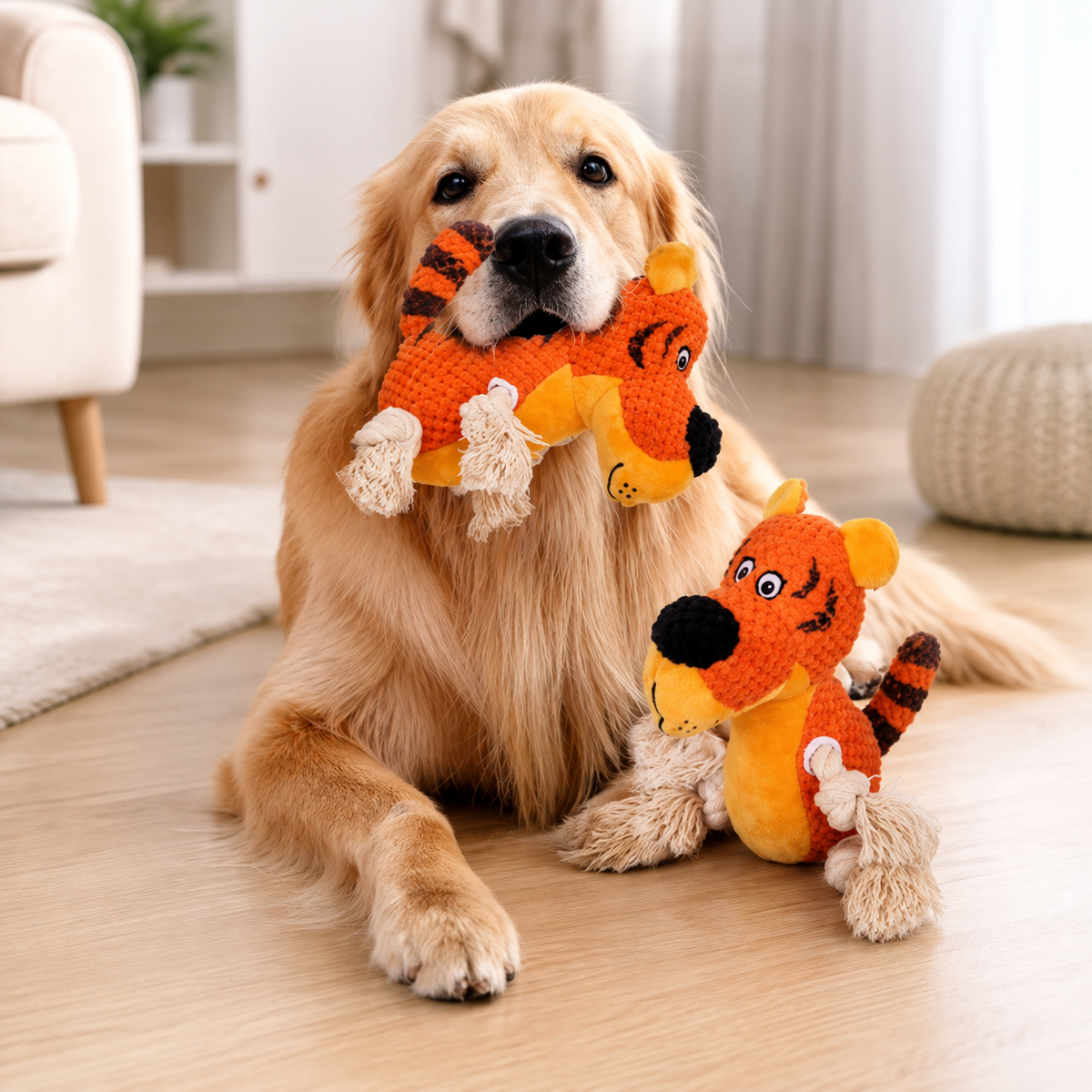 Jouet sonore en peluche pour chiens