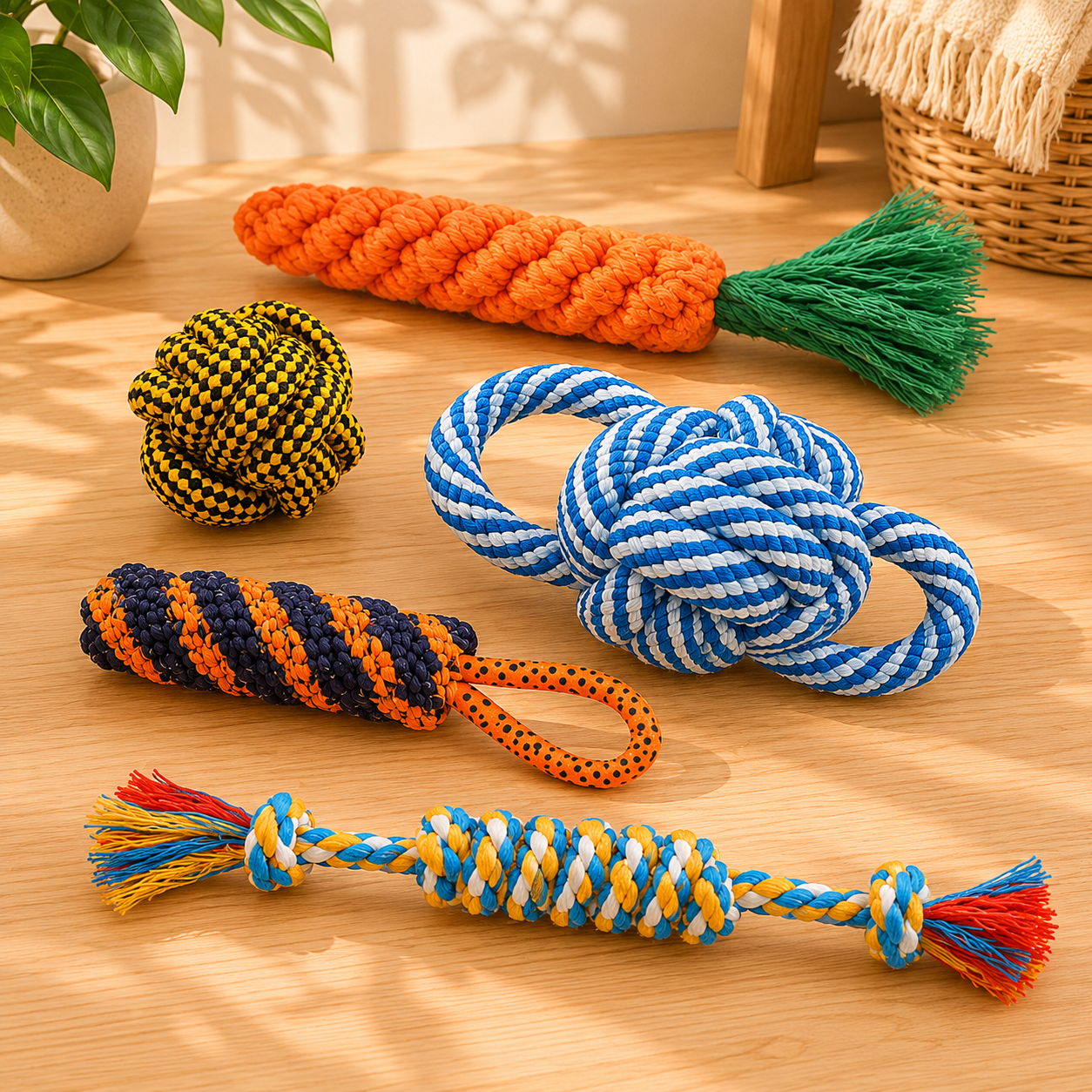 Ensemble de jouets en corde pour chiens