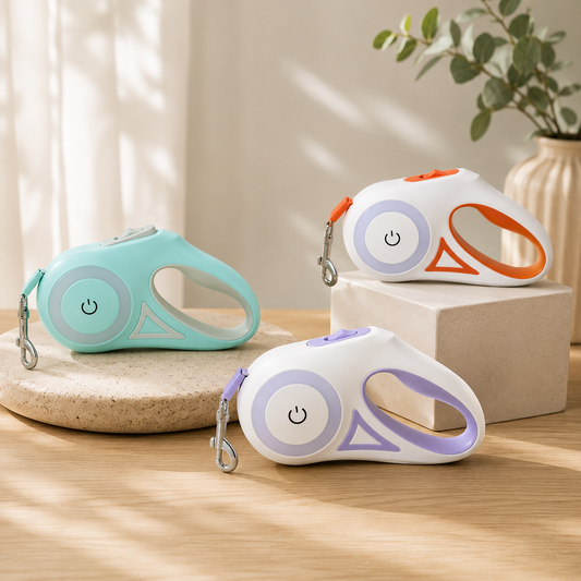 Laisse rétractable lumineuse pour chiens
