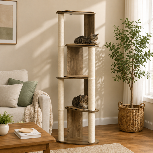 Arbre à chat d'angle multi-niveaux