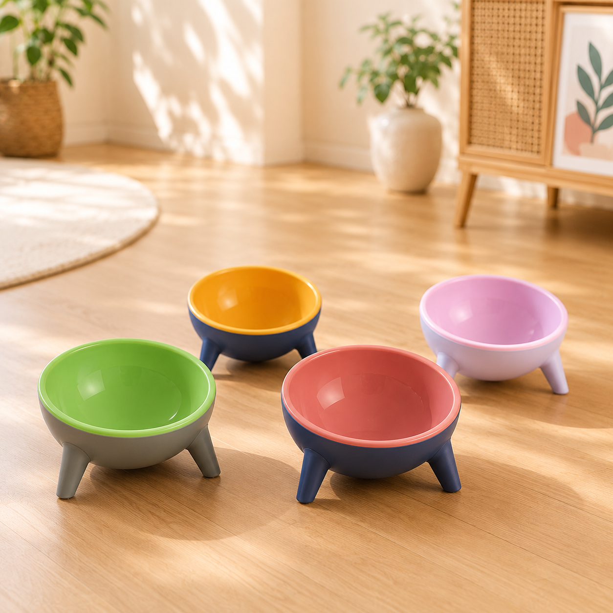 Bol surélevé incliné pour chats