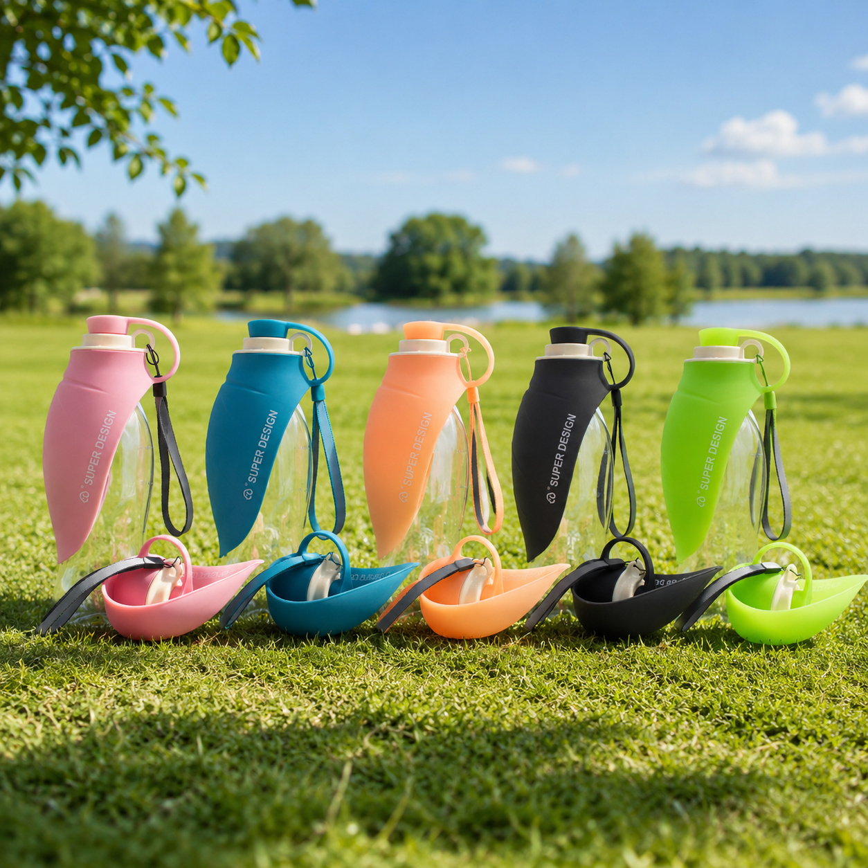 Gourde portable avec distributeur d'eau