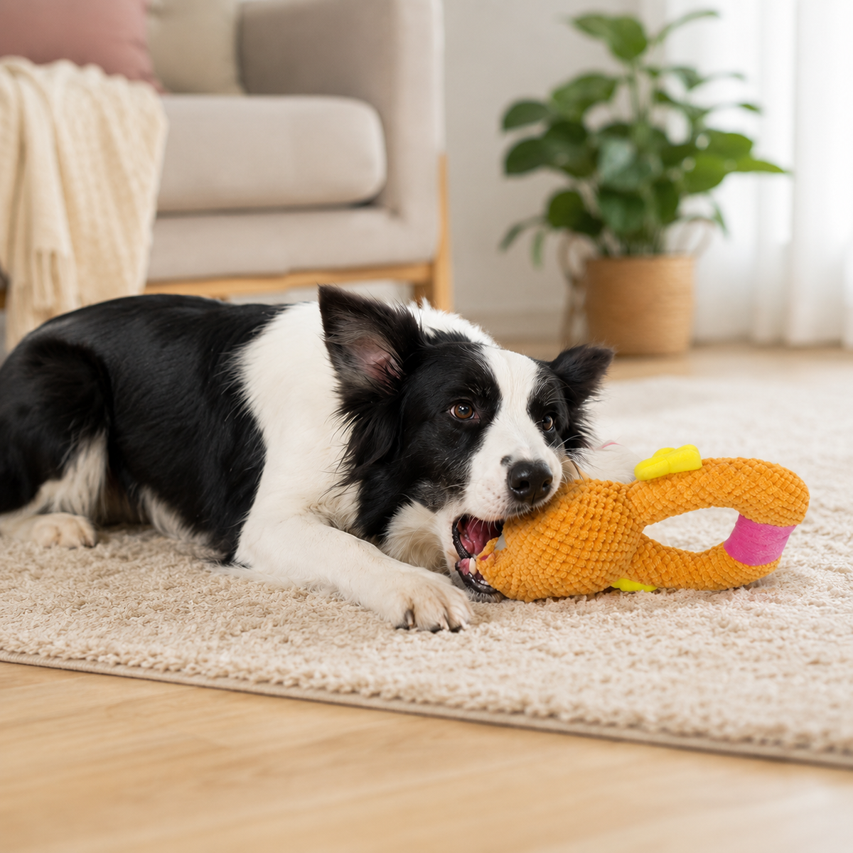 Jouet interactif sonore avec oreilles mobiles pour chiens